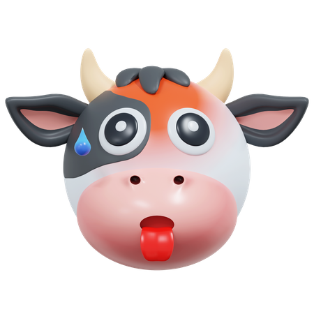 Vache épuisée  3D Icon