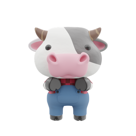 Vache mignonne  3D Illustration