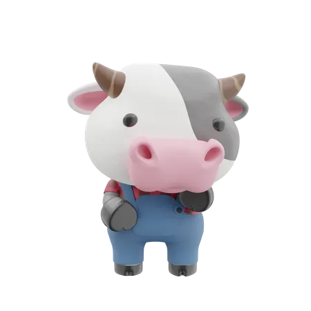 Vache mignonne  3D Illustration