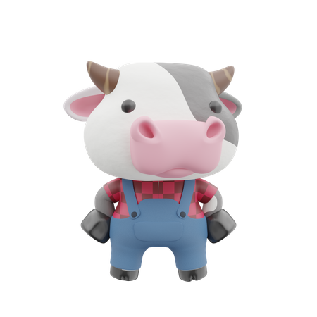 Vache mignonne  3D Illustration