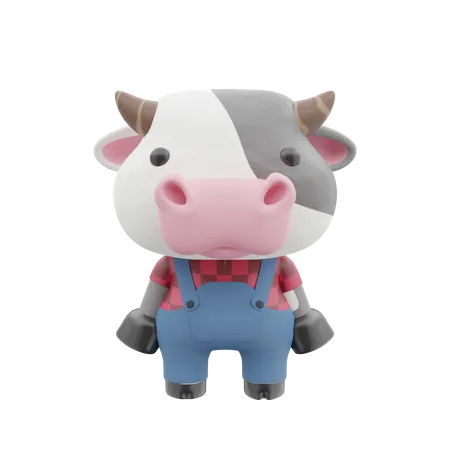 Vache mignonne  3D Illustration