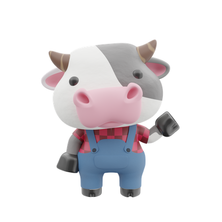 Vache mignonne  3D Illustration