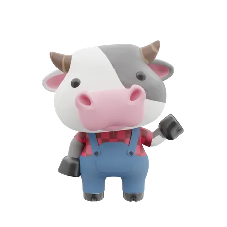 Vache mignonne  3D Illustration