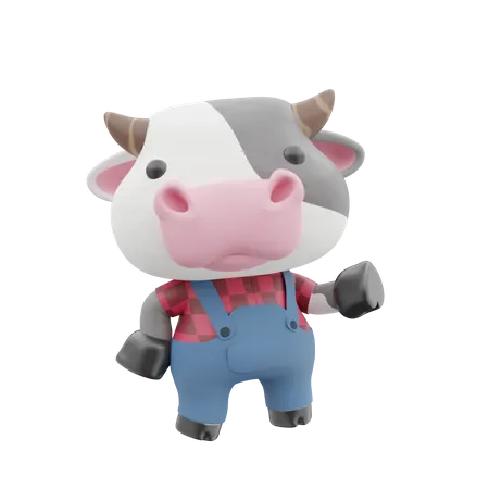 Vache mignonne  3D Illustration