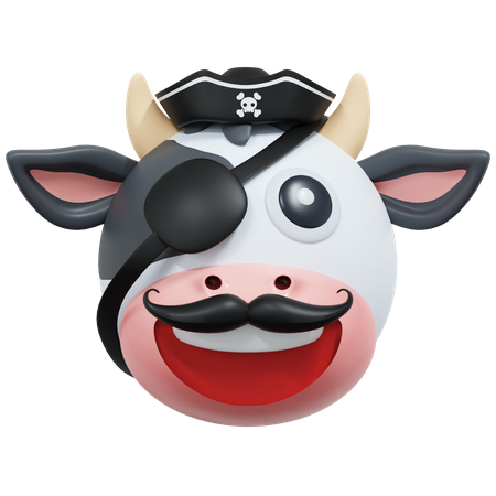 Vache pirate  3D Icon