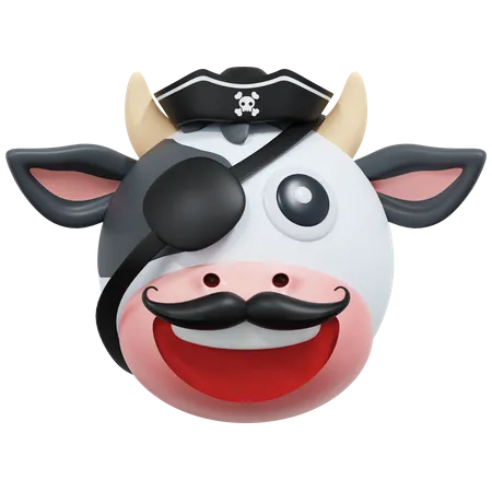 Vache pirate  3D Icon