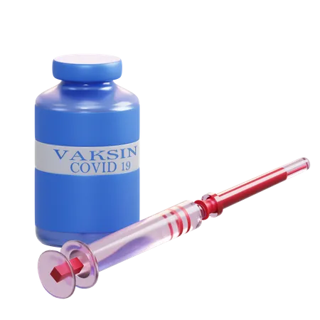 Vacuna Corona  3D Illustration