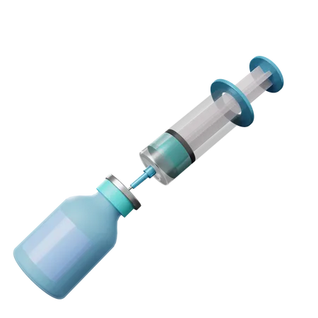Inyección de vacuna  3D Illustration
