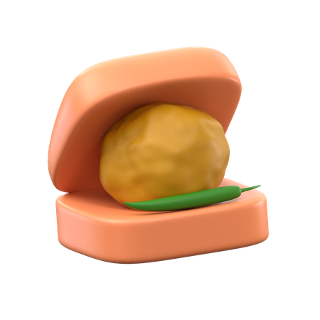 Vada Pav  3D Icon