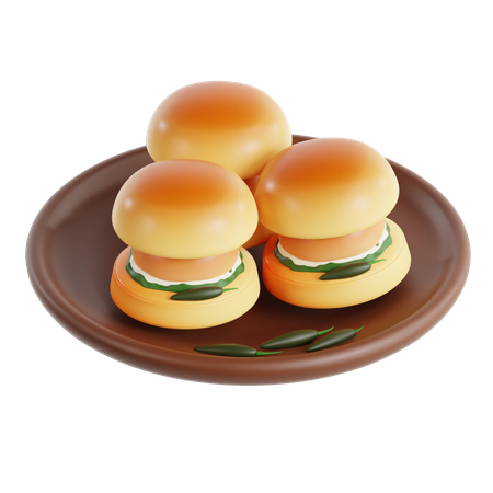 Vada Pav  3D Icon