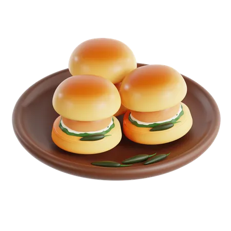 Vada Pav  3D Icon