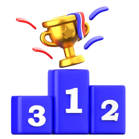 Podium gagnant  3D Icon