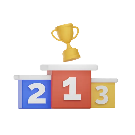 Podium gagnant  3D Icon