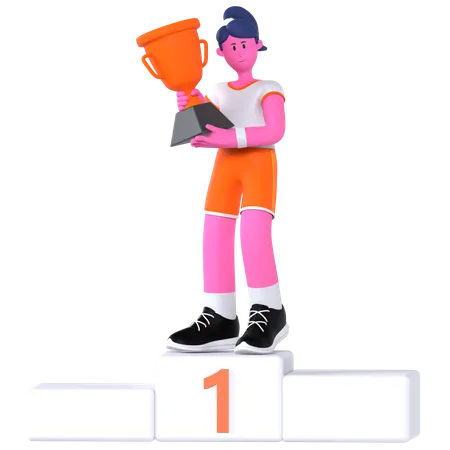 Podium gagnant  3D Illustration