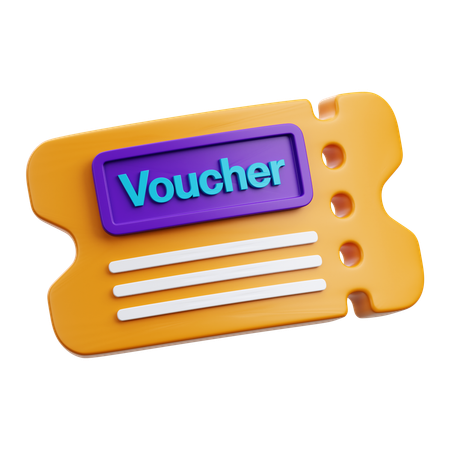 Voucher de compras  3D Icon