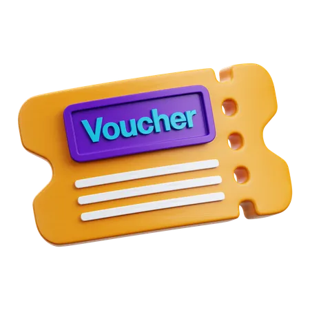 Voucher de compras  3D Icon