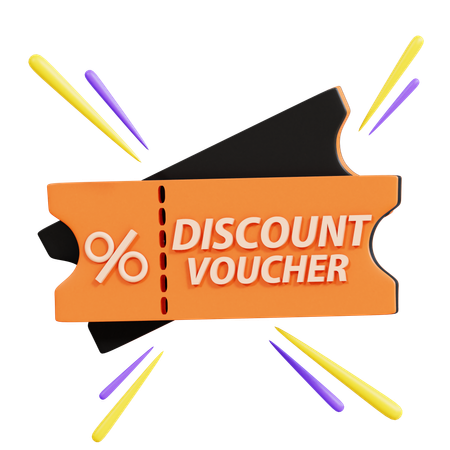 Vale de descuento  3D Icon