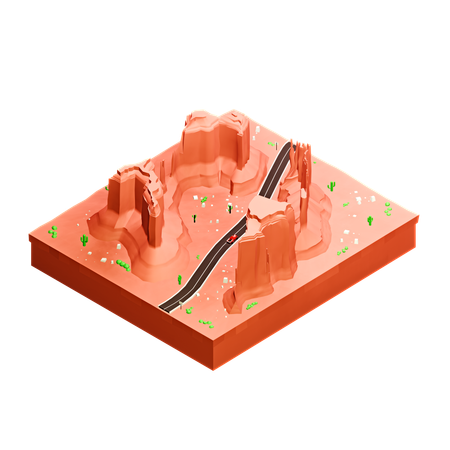 Vale do monumento  3D Icon