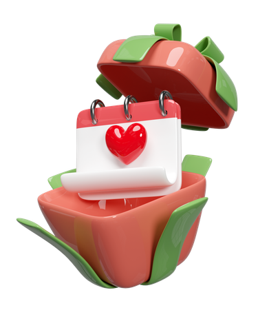 Valentien Surprise  3D Illustration