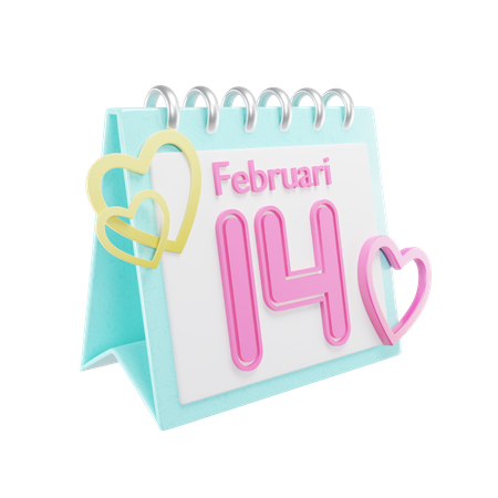 Valentiine Calendar Day 3D Icon