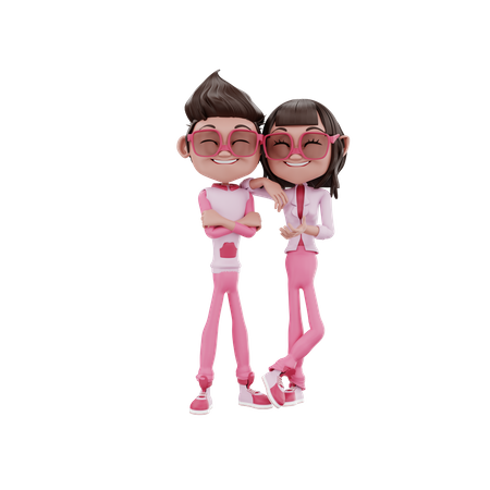 Valentin Couple  3D Illustration