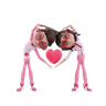 3d couple making love pose logo