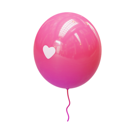 Valentine Balloon  3D Icon