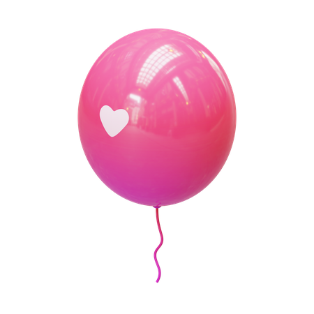 Valentine Balloon  3D Icon