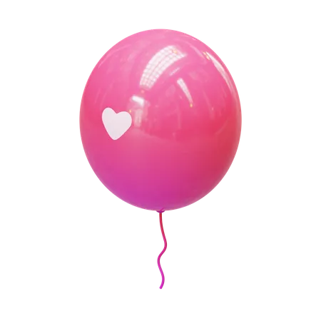 Valentine Balloon  3D Icon