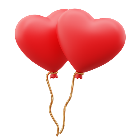 Valentine Balloons  3D Icon