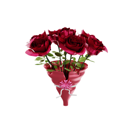 Valentine bouquet  3D Illustration