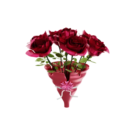 Valentine bouquet 3D Illustration