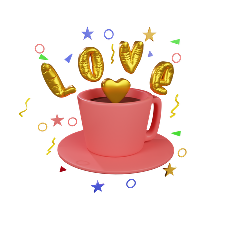 Rendez-vous au café de la Saint-Valentin  3D Icon