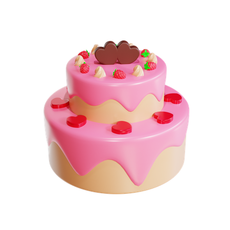 Valentine Cake  3D Icon