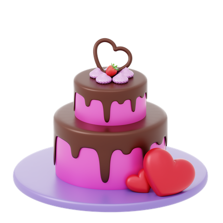 Valentine Cake  3D Icon