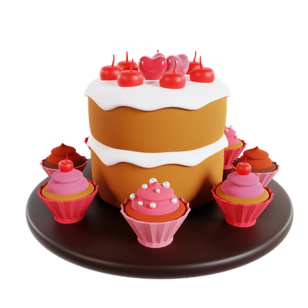 Valentine Cake  3D Icon