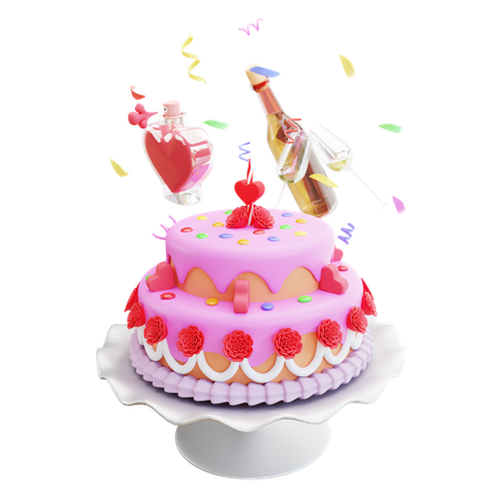 Valentine Cake  3D Icon