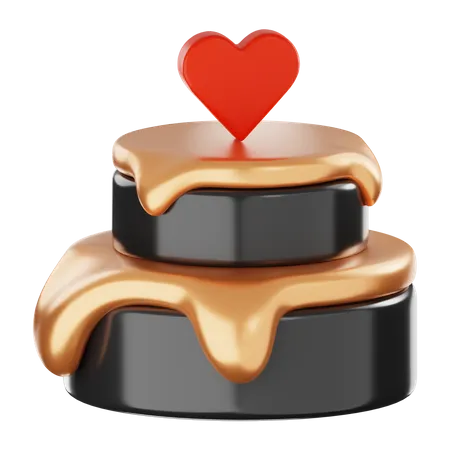 Valentine Cake 3D Icon