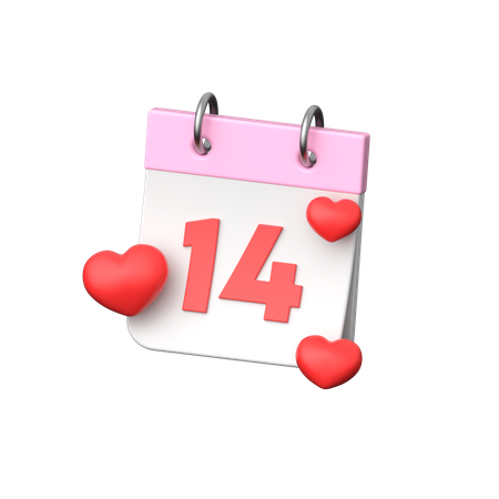 Valentine Calendar  3D Icon
