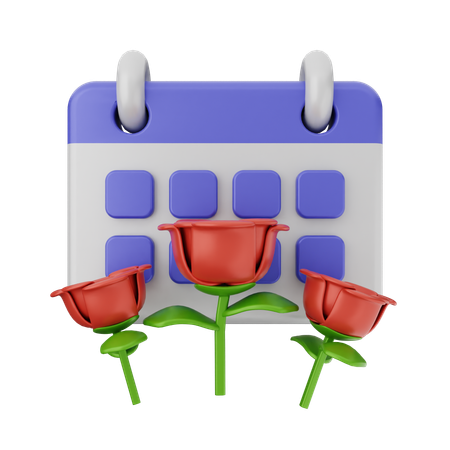 バレンタインカレンダー  3D Icon