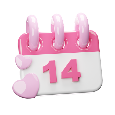 Valentine Calendar  3D Icon