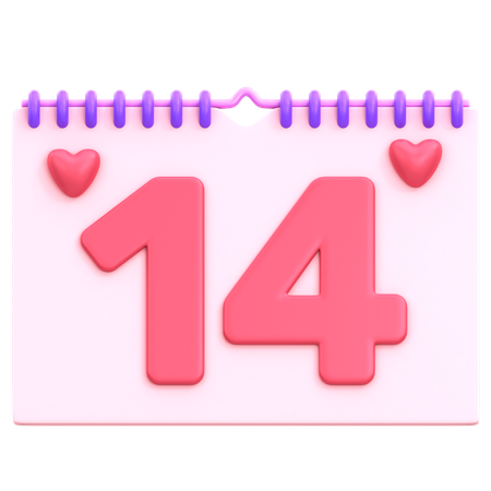 Valentine Calendar  3D Icon