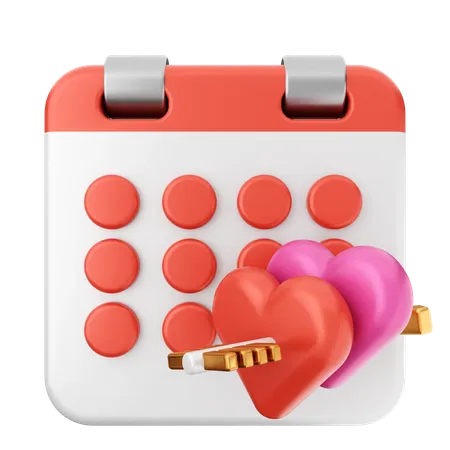 Valentine Calendar  3D Icon