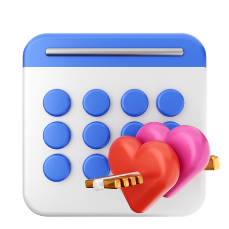 Valentine Calendar  3D Icon