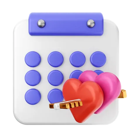 Valentine Calendar  3D Icon