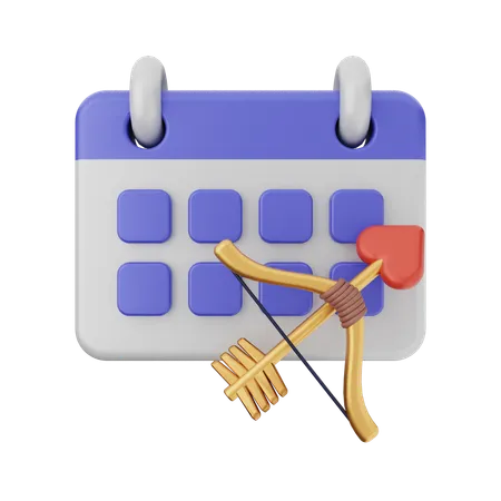 Valentine Calendar  3D Icon