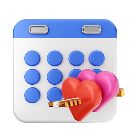 Valentine Calendar  3D Icon