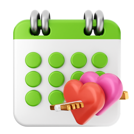 Valentine Calendar  3D Icon