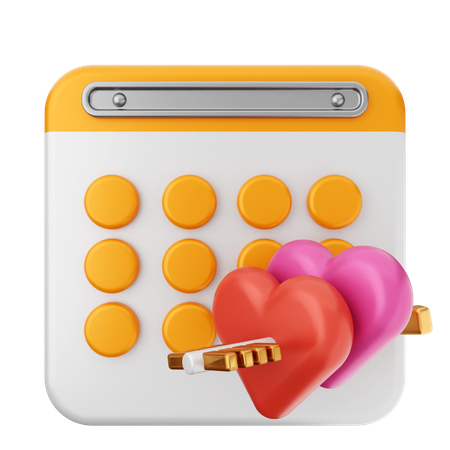 Valentine Calendar  3D Icon