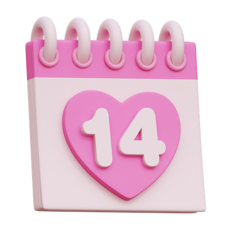 Valentine Calendar  3D Icon